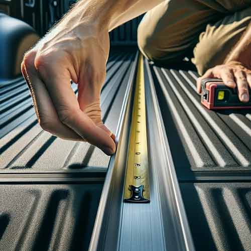 Measure the length of rails according to the truck bed